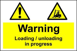 Picture of Warning Loading/unloading in progress forklift
