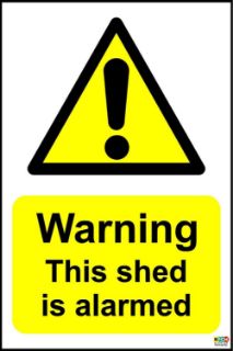 Picture of Warning This Shed Is Alarmed Sticker 