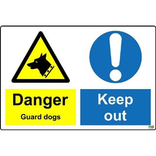Picture of Danger Guard Dog Keep Out Safety Sign