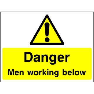 Picture of "Danger Men Working Below" Sign
