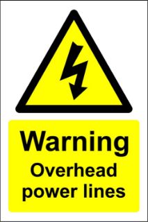 Picture of Warning overhead power lines 