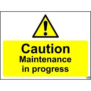 Picture of Warning Caution Maintenance In Progress Safety Sign