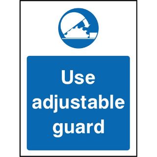 Picture of "Use Adjustable Guard" Sign 