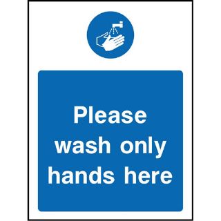 Picture of "Please Wash Only Hands Here" Sign 