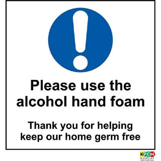 Picture of Please Use The Alcohol Hand Foam Sign