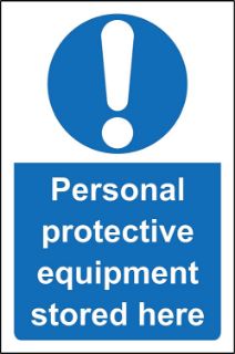 Picture of Personal protective equipment PPE stored here 