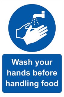 Picture of Wash your hands before handling food kitchen catering 