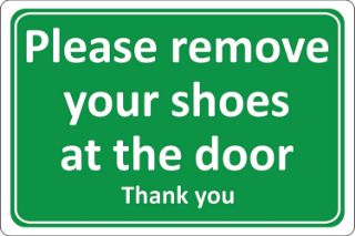 Picture of Please remove your shoes at the door