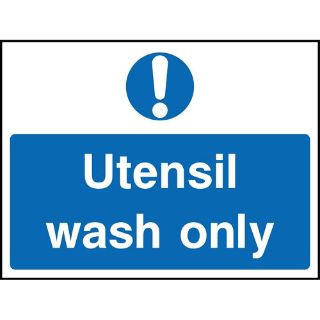 Picture of "Utensils Wash Only" Sign 