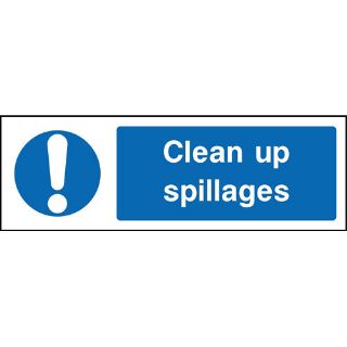 Picture of "Clean Up Spillages" Sign 