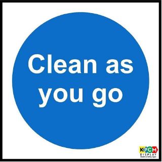 ALL MATERIALS CLEAN AS YOU GO SIGNS & STICKERS ALL SIZES FP14 FREE P+P 