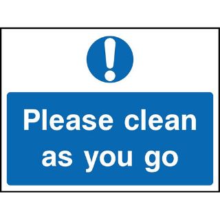 Picture of "Please Clean As You Go" Sign 