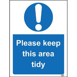Picture of Please Keep This Area Tidy Sign 