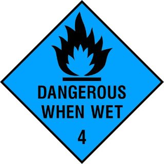 Picture of "Dangerous Warning When Wet-4" Sign