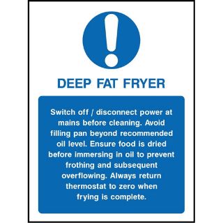 Picture of "Deep Fat Fryer" Sign 