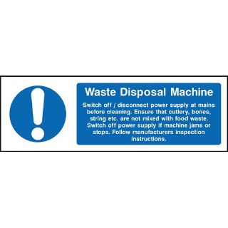 Picture of "Waste Disposal Machine" Sign 