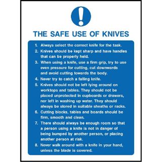 Picture of "The Safe Use Of Knives" Sign 