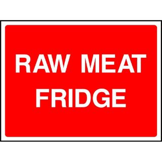 Picture of "Raw Meat Fridge" Sign 