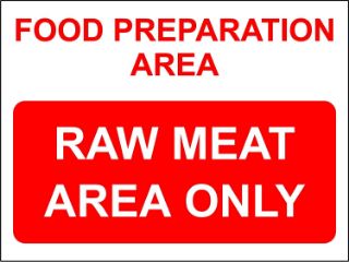 Picture of Food preparation area raw meat only