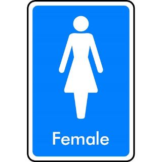 Picture of "Female Symbol Toilet Sign With Name Female"  