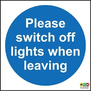 Picture of Please Switch Off Lights When Leaving Safety Sign