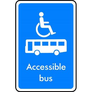 Picture of "Accessible Bus" Sign 