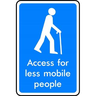 Picture of "Access For Less Mobile People" Sign 