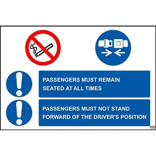 Picture of Passengers Must Remain Seated At All Times Sign