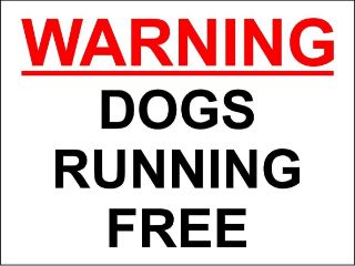 Picture of Warning Dogs Running Free