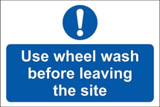 Picture of Use wheel wash before leaving this site 