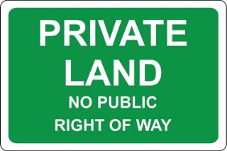 Picture of Private land no public right of way 