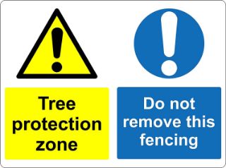 Picture of Tree protection zone do not remove this fencing 