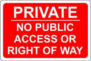 Picture of Private no public access or right of way