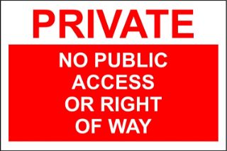 Picture of Private no public access or right of way 