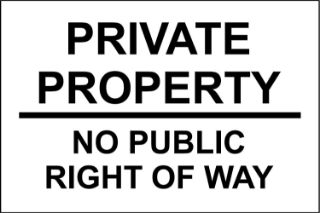 Picture of Private property no public right of way 