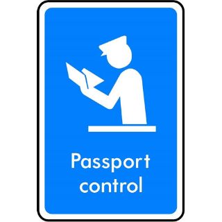 Picture of "Passport Control" Sign 