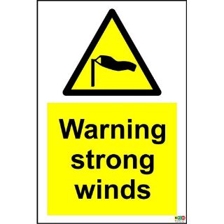 Picture of Warning Strong Winds Sign 