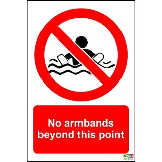 Picture of No Armbands Beyond This Point Sign
