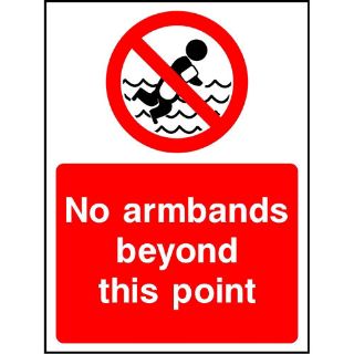 Picture of "No Armbands Beyond This Point" Sign