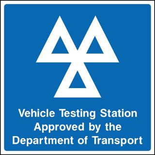 Picture of "Vehicle Testing Station Apparoved By The Department Of Transport" Sign 