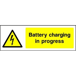 Picture of "Battery Charging In Progress" Sign 