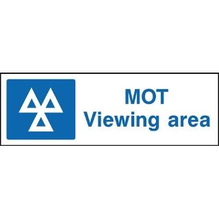 Picture of "Mot Viewing Area" Sign 