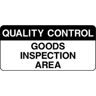 Picture of "Quality Control- Goods Inspection Area" Sign 