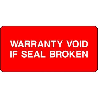 Picture of "Warrantly Void If Seal Is Broken" Sign 