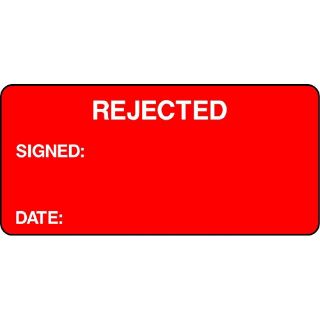 Picture of "Rejected- Signed-Date" Sign 