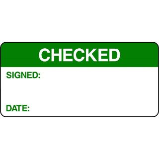 Picture of "Checked- Signed- Date" Sign 