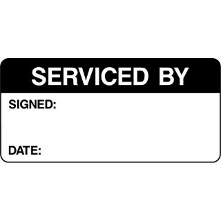 Picture of "Serviced By- Signed-Date" Sign 