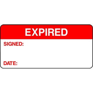 Picture of "Expired- Signed- Date" Sign 