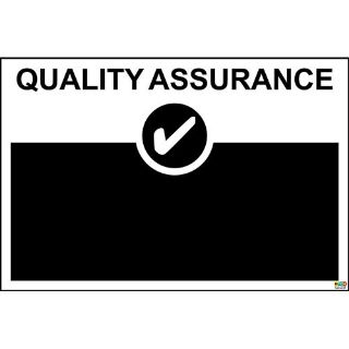 Picture of Quality Assurance Signs Quality Assurance Black Blank Sign Safety Sign Notice