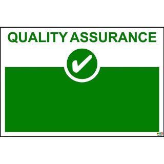 Picture of Quality Assurance Signs Quality Assurance Green Blank Sign Safety Sign Notice